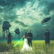 Ilustración para el artículo titulado Los retoques fotográficos más locos en fotos de bodas
